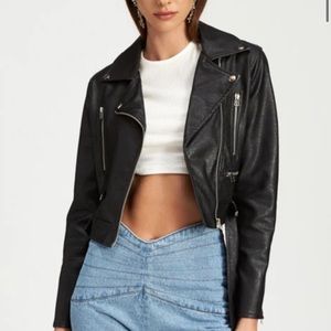Lioness Black Leather Jacket